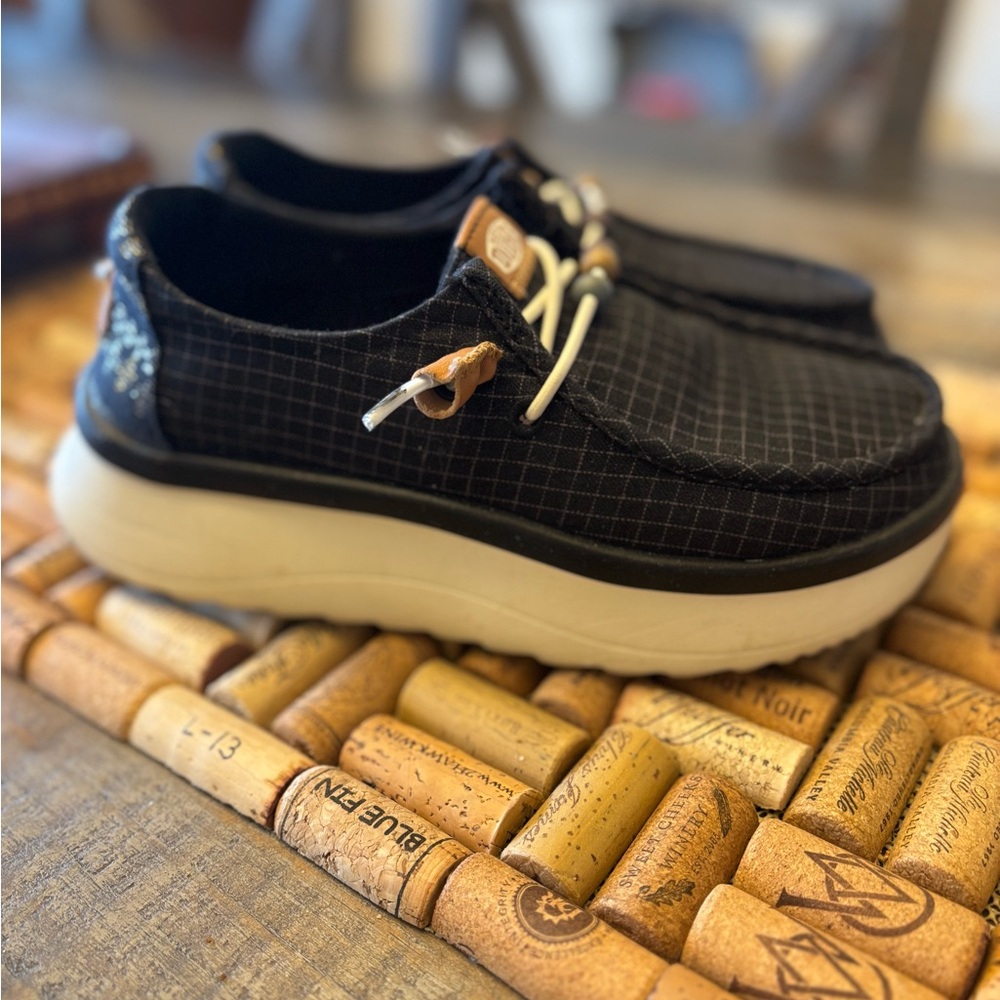 Hey Dude Black Slip-On Shoes